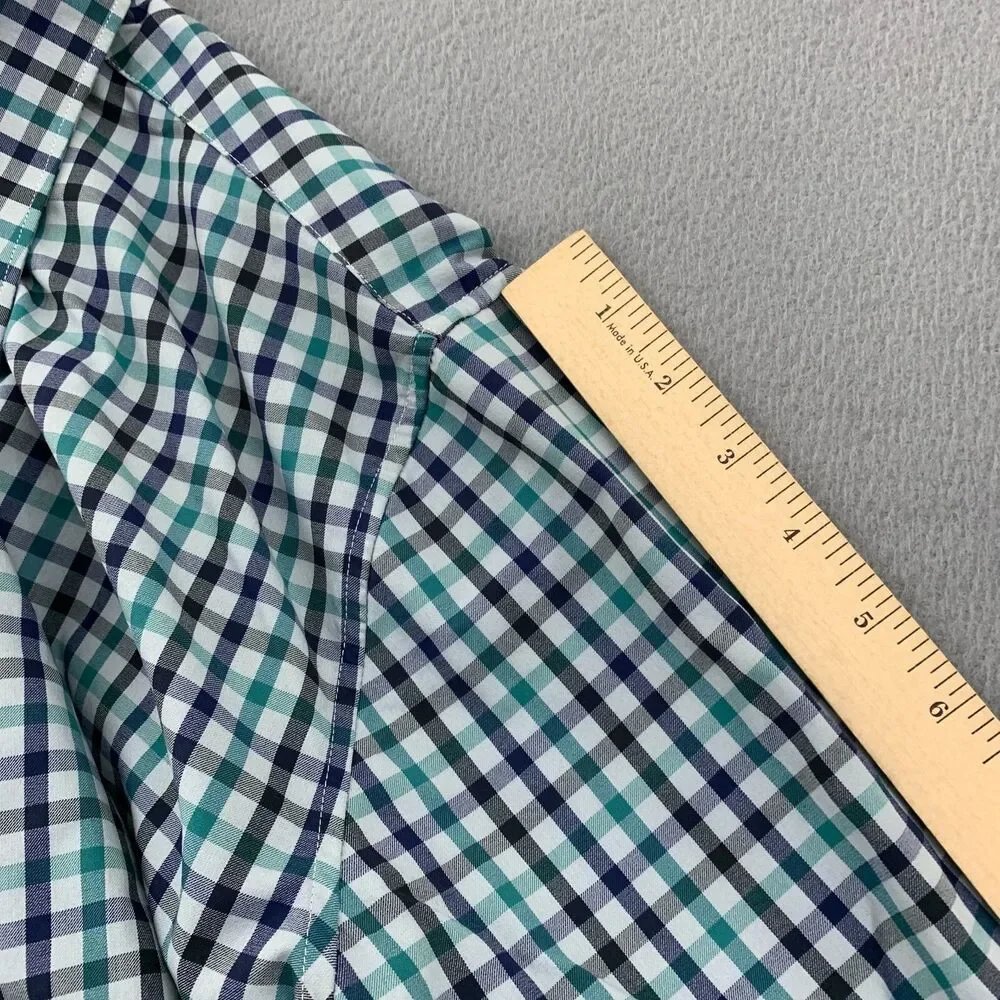 Bonobos Button Shirt Mens Large Slim Fit Stretch Gingham Plaid Long Sleeve